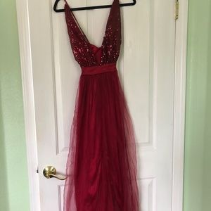 Red Brand New Tulle Prom Dress Size Small